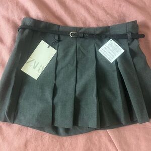 Zara Gray Skater Mini Skirt